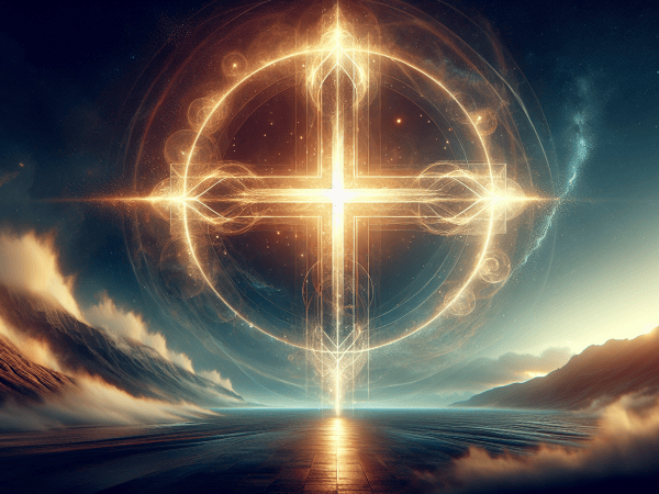 The cross is an archetypal symbol representing the connection of the earthly and the divine, the physical and the spiritual realms. It is, at its simplest, a representation of intersection, of meeting points, and of uniting opposites. It can denote balance and harmony, as it equally extends in all four directions. It signifies the human experience, as life is full of intersections, choices, and balance. In the Christian religion, the cross is a symbol of sacrifice, redemption, and the suffering of Jesus Christ. But beyond religion, the cross is seen as a symbol of hope, a sign of the human capacity to rise above suffering and adversity.